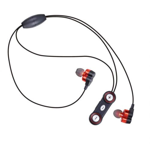  GJX Dual Speaker Stereo Bluetooth Headset, Necklace Sports Headphones, Hi-Fi Headset