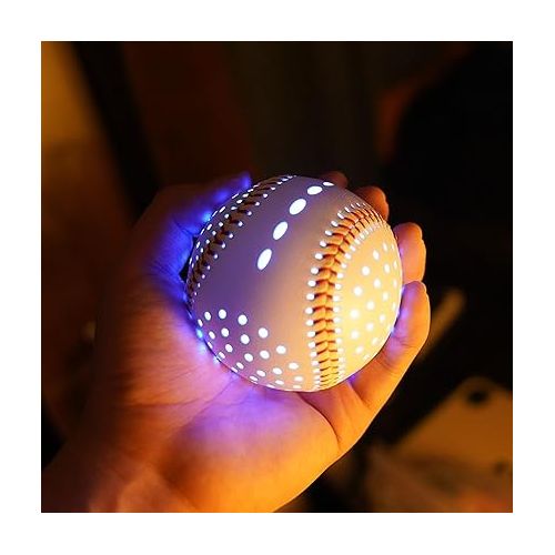  Light Up Baseball, Shining in The Dark, Baseball Gifts for Boys/Girls/Adults, Official Baseball Size and Weight,Baseball Accessories.