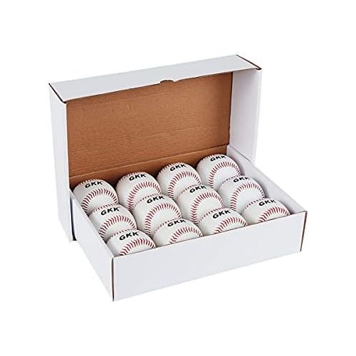  GKK Baseball 12 Pack Tballs Training Baseballs 9 inch TeeBall Safety Baseballs for Youth/Kids Baseball Soft Toss, Batting, Fielding, Hitting, Pitching, Practice(One Dozen)