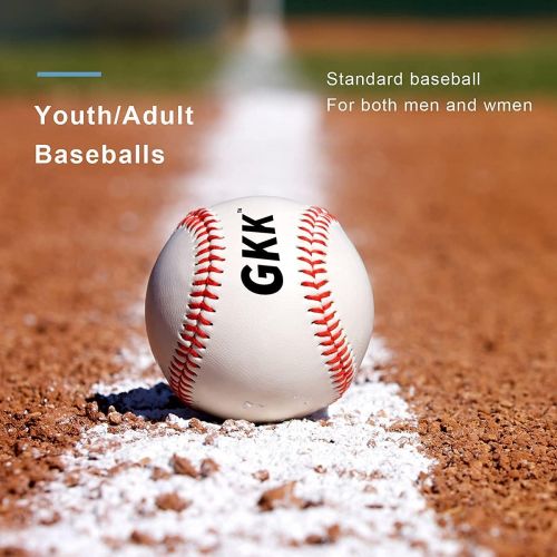  GKK Baseball 12 Pack Tballs Training Baseballs 9 inch TeeBall Safety Baseballs for Youth/Kids Baseball Soft Toss, Batting, Fielding, Hitting, Pitching, Practice(One Dozen)