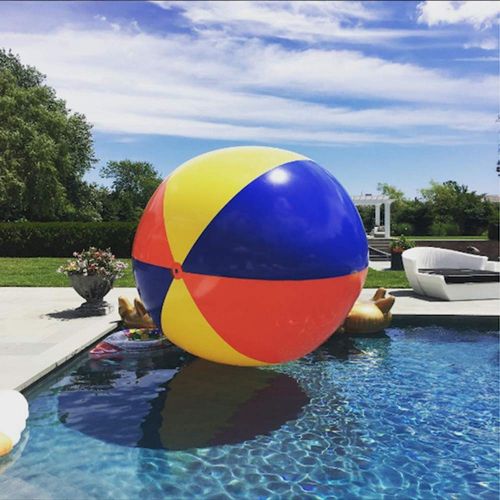  GKPLY Oversized Inflatable Beach Ball - Color Inflatable Beach Pool Ball Adult Children Water Games Outdoor Game Ball (200 cm Beach Ball)