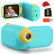 [아마존베스트]GKTZ Kids Video Camera Camcorder Digital Childrens Toys DV Cameras Recorder with 2.4 inch 1080P FHD Screen for Age 3-10 Year Old Boys Girls Birthday Gifts Including 32GB Memory Car