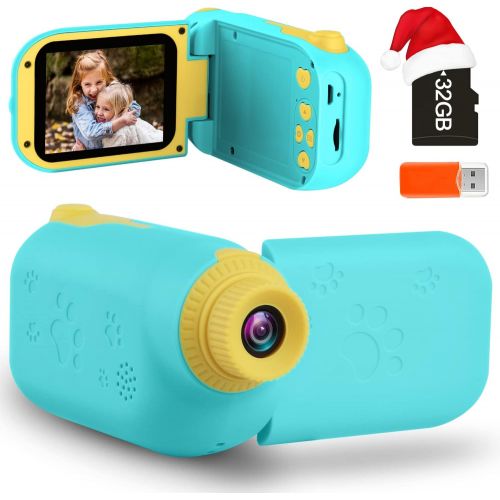  [아마존베스트]GKTZ Kids Video Camera Camcorder Digital Childrens Toys DV Cameras Recorder with 2.4 inch 1080P FHD Screen for Age 3-10 Year Old Boys Girls Birthday Gifts Including 32GB Memory Car