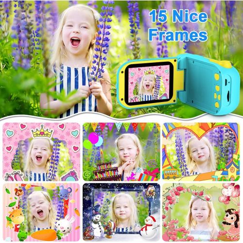  [아마존베스트]GKTZ Kids Video Camera Camcorder Digital Childrens Toys DV Cameras Recorder with 2.4 inch 1080P FHD Screen for Age 3-10 Year Old Boys Girls Birthday Gifts Including 32GB Memory Car