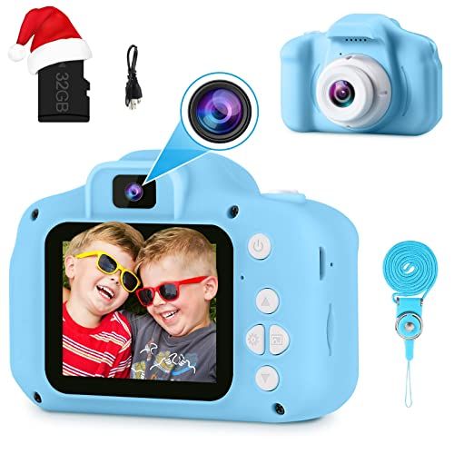  [아마존베스트]GKTZ Children’s Camera Digital Kids Cameras with 2 Inch IPS Screen Rechargeable Video Camcorder Camera Toys Gifts for 3  8 Year Old Boys and Girls Upgraded with 32GB Micro Memory