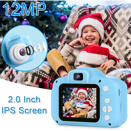  [아마존베스트]GKTZ Children’s Camera Digital Kids Cameras with 2 Inch IPS Screen Rechargeable Video Camcorder Camera Toys Gifts for 3  8 Year Old Boys and Girls Upgraded with 32GB Micro Memory