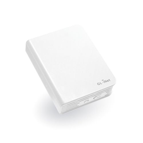  GL.iNET GL.iNet GL-AR750 Travel AC Router, 300Mbps(2.4G)+433Mbps(5G) Wi-Fi, 128MB RAM, MicroSD Storage Support, OpenWrt/LEDE pre-Installed, Power Adapter and Cables Included