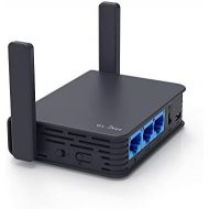 GL.iNet GL-AR750S-Ext Gigabit Travel AC Router (Slate), 300Mbps(2.4G)+433Mbps(5G) Wi-Fi, 128MB RAM, MicroSD Support, OpenWrtLEDE pre-Installed, Cloudflare DNS, Power Adapter and C