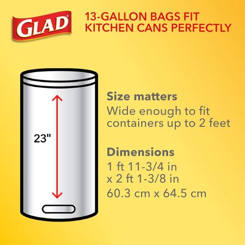  Glad Tall Kitchen Trash Bags, 13 Gal, 110 Ct