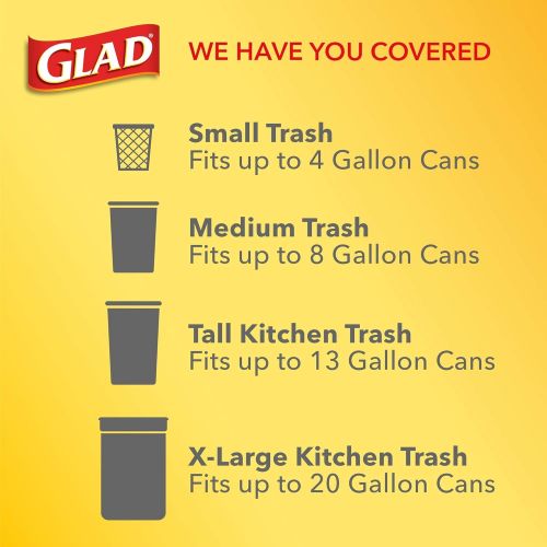  Glad Tall Kitchen Trash Bags, 13 Gal, 110 Ct