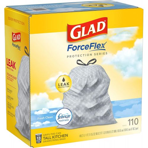  Glad Tall Kitchen Trash Bags, 13 Gal, 110 Ct