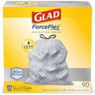 GLAD ForceFlex Protection Series Tall Kitchen Trash Bags, 13 Gal, Unscented OdorShield, 90 Ct (Package May Vary)