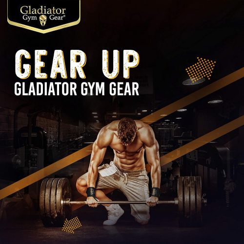  GLADIATOR GYM GEAR Weight Lifting Wrist Wraps with Thumb Loops - Wrist Support & Protection for Power Lifting Cross Training & Bodybuilding G3 Wrist Straps. Gladiator Gym Workout Gear for Men Women