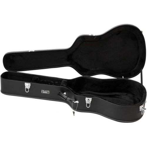  [아마존베스트]GLARRY 39 Classical Acoustic Guitar Hard Case Microgroove Protective Flat Case with Lock Latch Keys (Black)