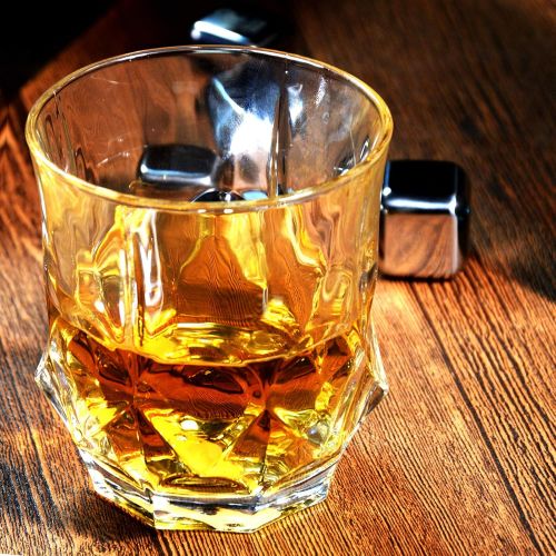  [아마존베스트]GLASKEY Whiskey Glasses, Set of 4 Scotch Glass Tumblers for Drinking Bourbon, Cognac, Irish Whisky, Large 7-12oz Premium Lead-Free Crystal Old Fashioned Glass (10oz, 3.0 (W) x 3.2(