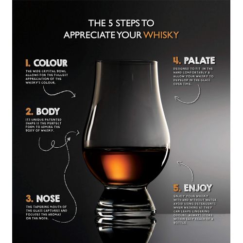  [아마존베스트]Set of Four Black Glencairn Scotch Whisky Glasses in one Box