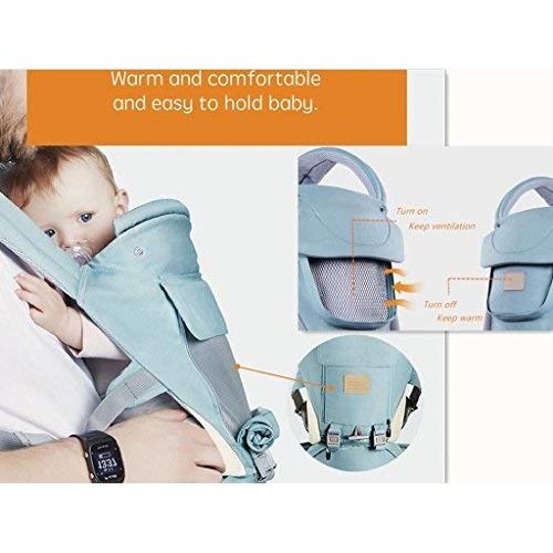  GLISOO Ergonomic 360° Baby Soft Carrier, Comfortable Adjustable Positions,Breastfeeding Fits All Newborn Toddler ,HipSeat Infant Child Carrier, All Seasons,Perfect for Hiking Shopping Tra