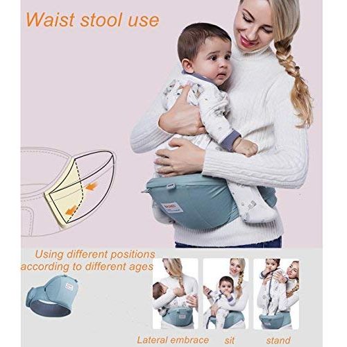  GLISOO Ergonomic 360° Baby Soft Carrier, Comfortable Adjustable Positions,Breastfeeding Fits All Newborn Toddler ,HipSeat Infant Child Carrier, All Seasons,Perfect for Hiking Shopping Tra