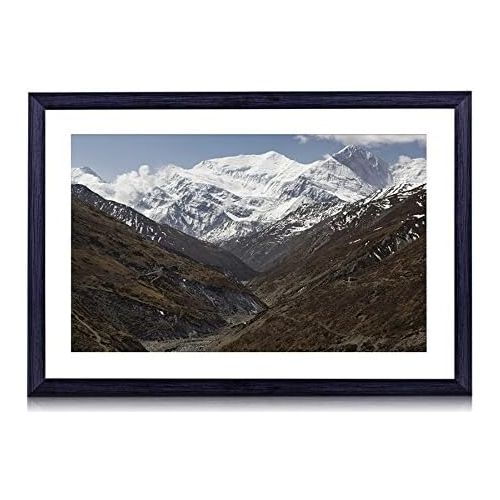  GLITZFAS Annapurna Range Art Print Black Wood Framed Wall Art Picture For Home Decoration 24x16 (60cmx40cm) Framed