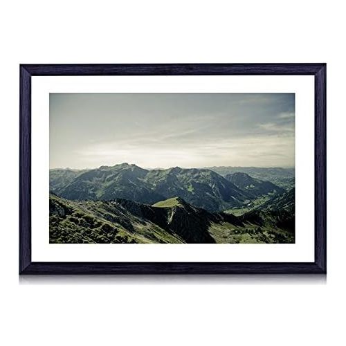  GLITZFAS Allgau Alps Mountain Range Art Print Black Wood Framed Wall Art Picture For Home Decoration 20x14 (50cmx35cm) Framed