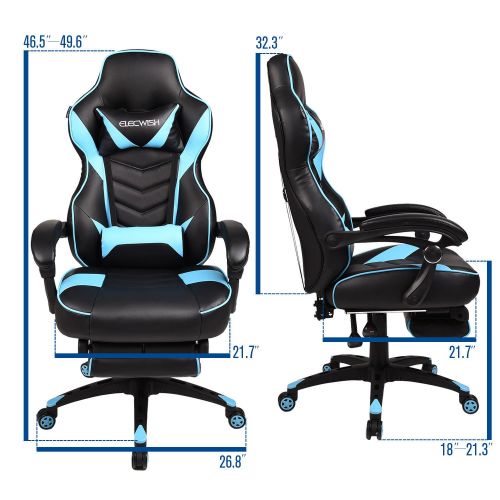  GLOBAL SHIPMENTS Gaming Chair Racing Style Leather High Back Computer Office Swivel Seat Foot Rest Based on,