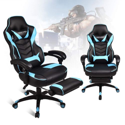  GLOBAL SHIPMENTS Gaming Chair Racing Style Leather High Back Computer Office Swivel Seat Foot Rest Based on,