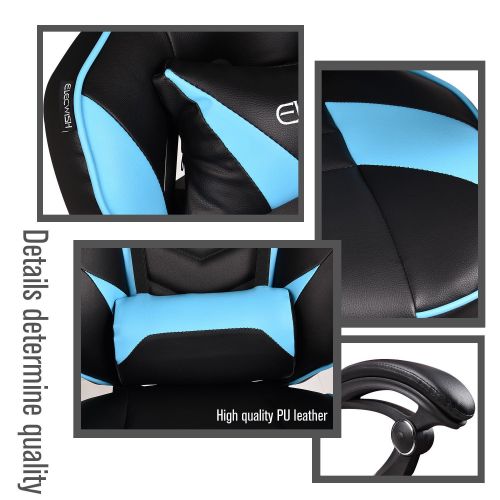  GLOBAL SHIPMENTS Gaming Chair Racing Style Leather High Back Computer Office Swivel Seat Foot Rest Based on,