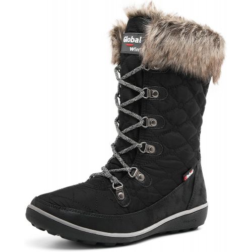  [아마존핫딜][아마존 핫딜] Amazon.com | GLOBALWIN Womens 1731 Winter Waterproof Snow Boots (9.5 D(M) US Womens, 1731Black) | Snow Boots