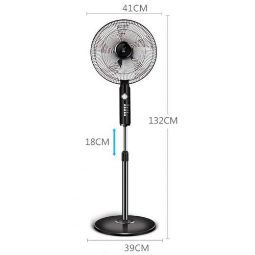  GLOBE AS Standing Pedestal Fan Electrical Shaking Head Fans Oscillating Pedestal Stand Fan Floor-standing 4 Speed Setting Timer Adjustable Telescopic Low Noise Energy Efficient Room Air Cir