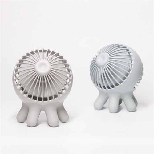  GLOBE AS Octopus Fan Mini Handheld Portable Fan Creative Cute Cartoon USB Small Fan Room Air Circulator Fan (Color : Blue Gray)