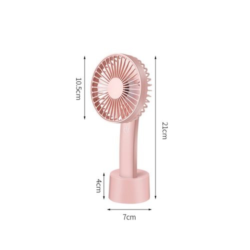  GLOBE AS Handheld Touch Fan Small Rechargeable Portable Handheld Mini USB Desktop Outdoor Room Air Circulator Fan (Color : White)