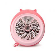 GLOBE AS Spray Humidifier Fan Gift USB Rechargeable Mini Office Dorm Bed Desktop Handheld Portable Fan Room Air Circulator Fan (Color : Pink)