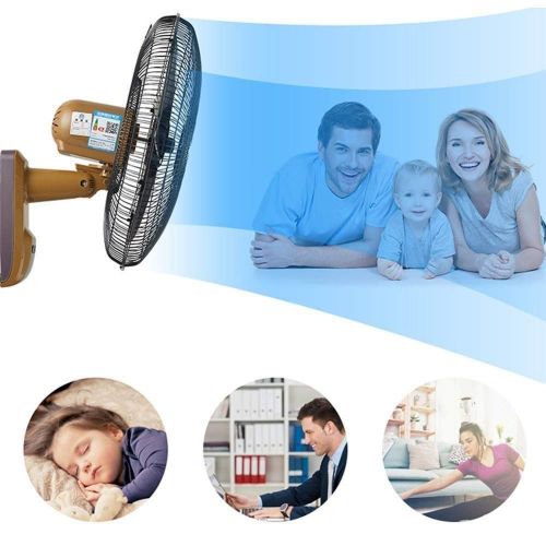  GLOBE AS Wall-Mounted Fans 18 Inch 3 Speed Adjustable Oscillating Rotating Low Noise Ideal for Home and Office 60W Room Air Circulator Fan