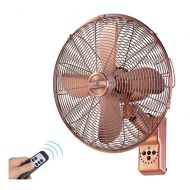 GLOBE AS Wall-Mounted Fans 16 Inch 3 Speed Adjustable Oscillating Rotating with Timer & Remote Low Noise Ideal for Home and Office-50W Room Air Circulator Fan