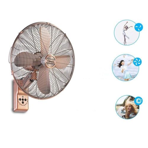  GLOBE AS Wall-Mounted Fans 16 Inch 3 Speed Adjustable Oscillating Rotating with Timer & Remote Low Noise Ideal for Home and Office-50W Room Air Circulator Fan
