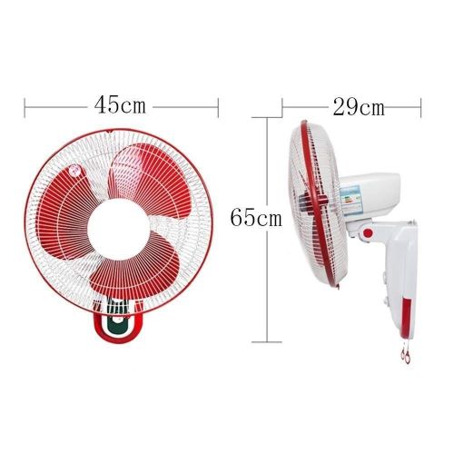  GLOBE AS Wall-Mounted Fans 16 Inch 3 Speed Adjustable Oscillating Rotating Low Noise Ideal for Home and Office Room Air Circulator Fan