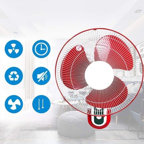  GLOBE AS Wall-Mounted Fans 16 Inch 3 Speed Adjustable Oscillating Rotating Low Noise Ideal for Home and Office Room Air Circulator Fan