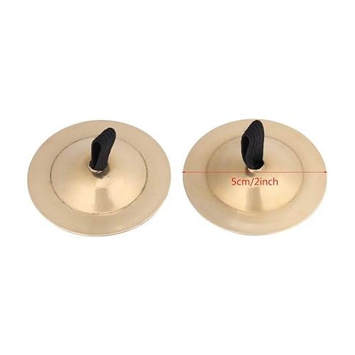  Belly Dance Finger Cymbal Brass Zills Musical Yoga Bell Chimes Instrument Dancing Accessory One Pair For Children Boys Girls