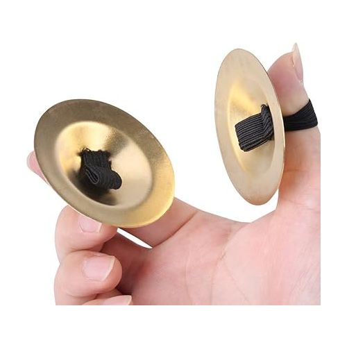  Belly Dance Finger Cymbal Brass Zills Musical Yoga Bell Chimes Instrument Dancing Accessory One Pair For Children Boys Girls