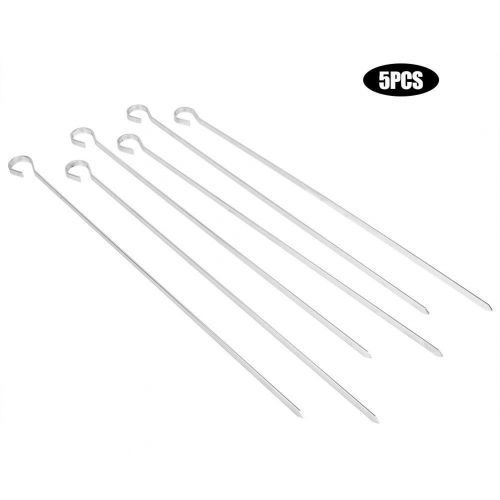  GLOGLOW 6Pcs Stainless Steel BBQ Grilling Fork Sticks Skewer Grill Set Outdoor Picnic Camping Barbecue
