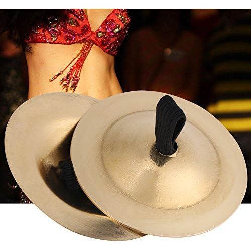  [아마존베스트]GLOGLOW Finger Cymbals Musical Instrument Rhythm Maker Belly Dance Finger Cymbal Brass Zills for Dancing Evening Party One Pair