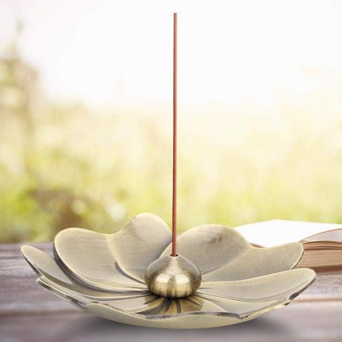  인센스스틱 GLOGLOW Incense Burner Stick Holder, Mini Copper Censer Stand Base Coil Thread Incense Holder Brass Incense Burner Holder Home Decoration(#1)