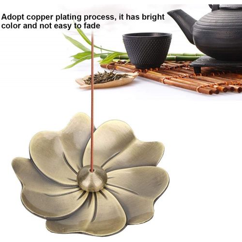  인센스스틱 GLOGLOW Incense Burner Stick Holder, Mini Copper Censer Stand Base Coil Thread Incense Holder Brass Incense Burner Holder Home Decoration(#1)