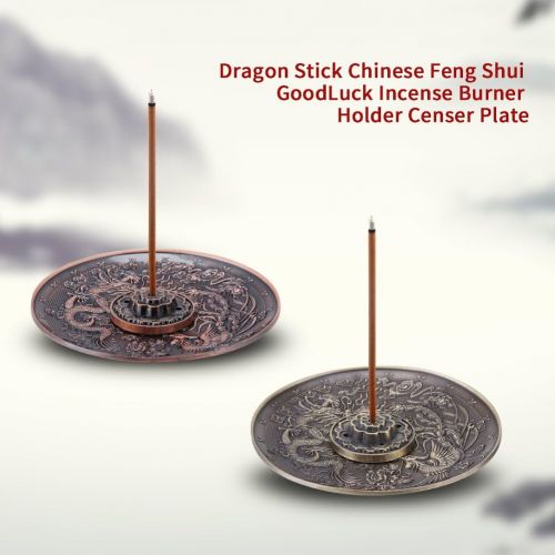  인센스스틱 GLOGLOW Incense Burner, Dragon Pattern Censer Plate Zinc Alloy Incense Stick Burner Holder Chinese Style Pattern Incense Plate for Bedroom Temple Office(#2)