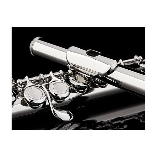  Glory Closed Hole C Flute With Case, Tuning Rod and Cloth, Gloves, Nickel Siver