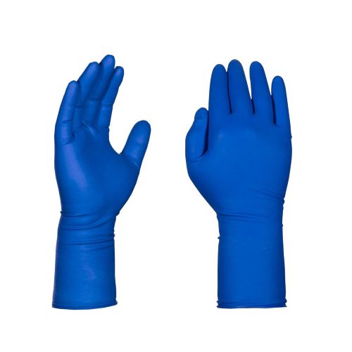  Ammex AMMEX - GPLHD86100 - Heavy Duty Latex Gloves - Disposable, Powder Free, Industrial, 12 mil, Large, Blue (Case of 500)