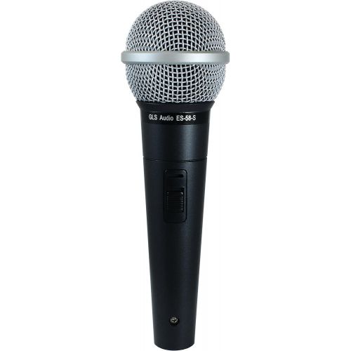  GLS Audio Vocal Microphone ES-58-S & Mic Clip - Professional Series ES58-S Dynamic Cardioid Mike Unidirectional (With On/Off Switch)