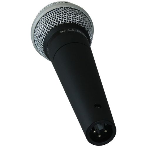  GLS Audio Vocal Microphone ES-58 & Mic Clip - Professional Series ES58 Dynamic Cardioid Mike Unidirectional (No OnOff Switch)