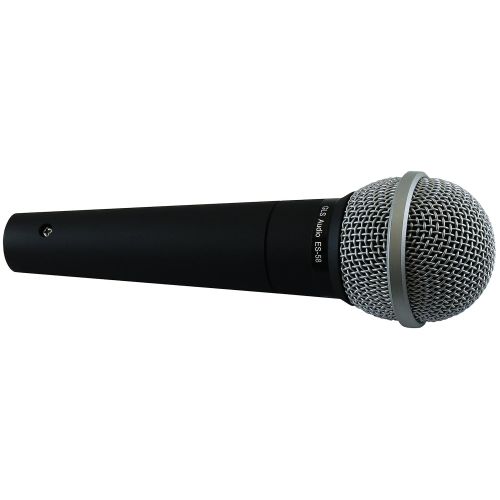  GLS Audio Vocal Microphone ES-58 & Mic Clip - Professional Series ES58 Dynamic Cardioid Mike Unidirectional (No OnOff Switch)