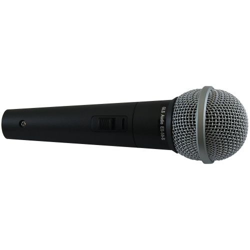  GLS Audio Vocal Microphone ES-58-S & Mic Clip - Professional Series ES58-S Dynamic Cardioid Mike Unidirectional (With OnOff Switch)